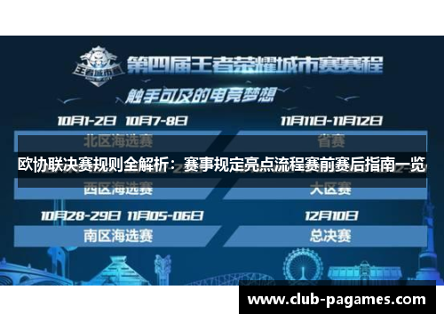 欧协联决赛规则全解析：赛事规定亮点流程赛前赛后指南一览